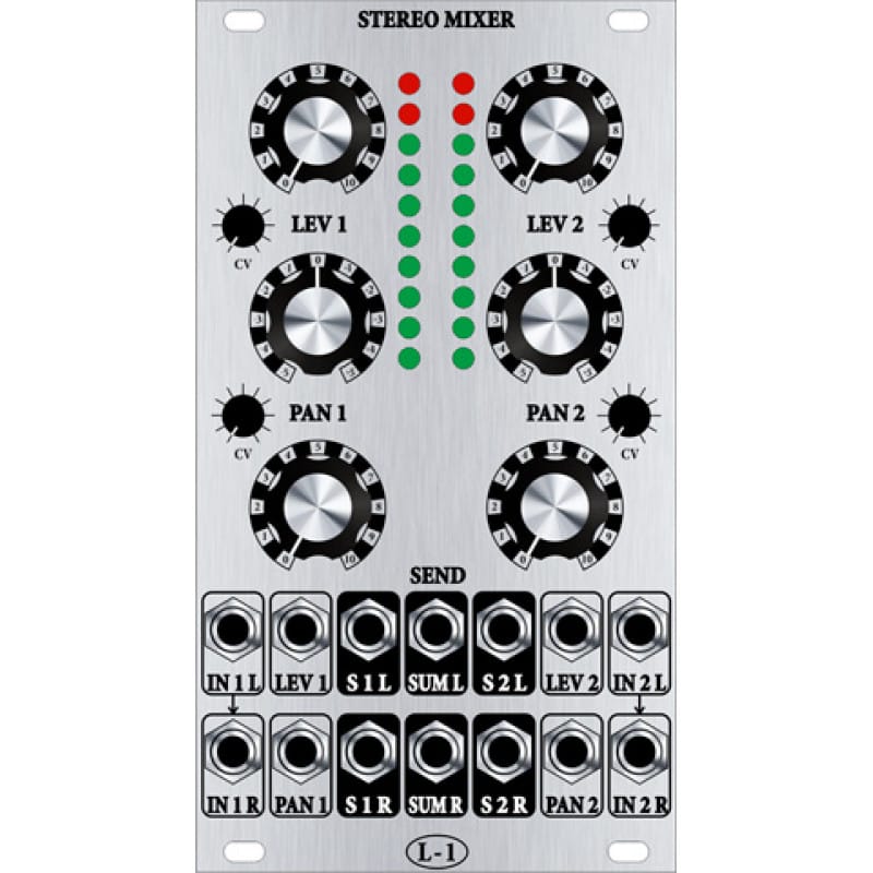 Full 2 1. Eurorack модуль. Размер Eurorack. Модульный синтезатор Луна-1. Stereo Mix.