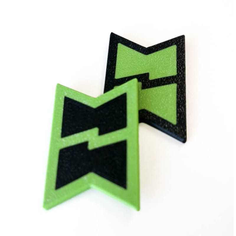 ModWiggler Pin — Black w/ Green Goo
