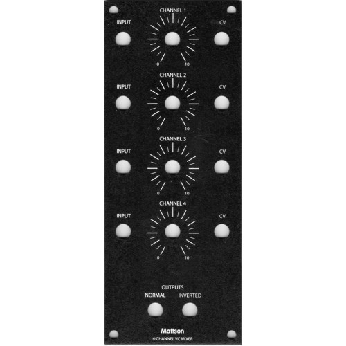 mattson vc mixer, panel, MOTM, 3U (PANMMVMIXMOTM3U) by synthcube.com