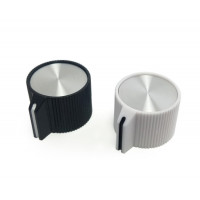 Knurled Silver Center, Black & White (Large)