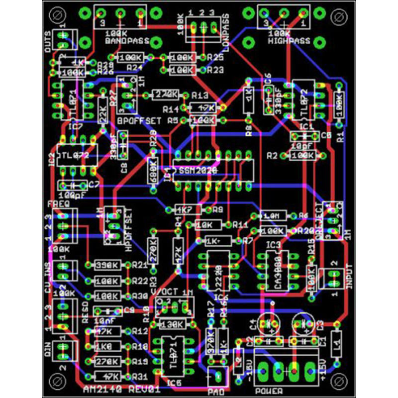 AM2140 Resonant Filter (PCB ONLY) - synthCube