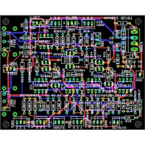 analog metropolis AM4023 low pass filter, PCB blank (PCBAM4023NONE10) by synthcube.com